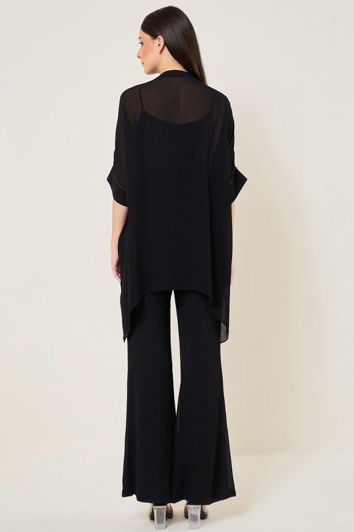 Rosette Bark Zipper Tunic
