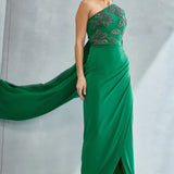 River Leaf One off Shoulder Gown Namrata Joshipura