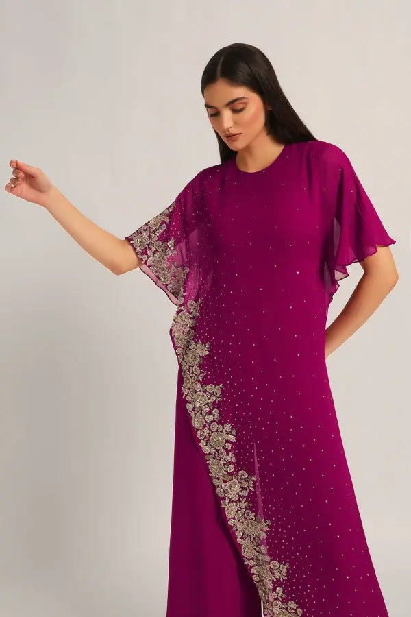 AMARA INTRICATE FRONT FLAP JUMPSUIT Namrata Joshipura Online