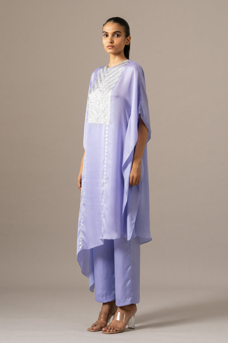 Matrix Yoke Embroidered Kaftan Set