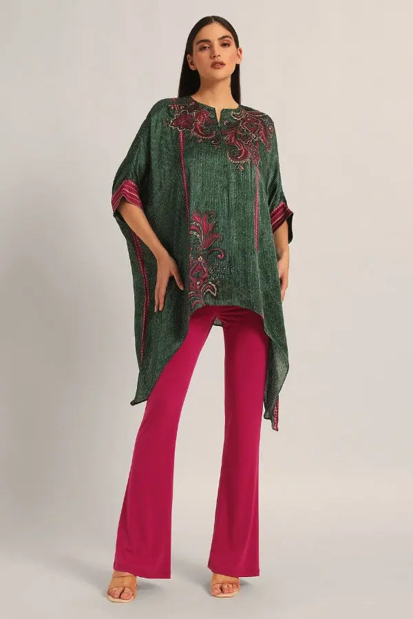 PAISELY CRINKLE HANDKERCHIEF TUNIC Namrata Joshipura Online