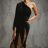 Zenith Siren Asymetric Drape Dress Namrata Joshipura