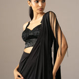 Dazzle Fringes Saree With Embroidered Blouse Namrata Joshipura Online