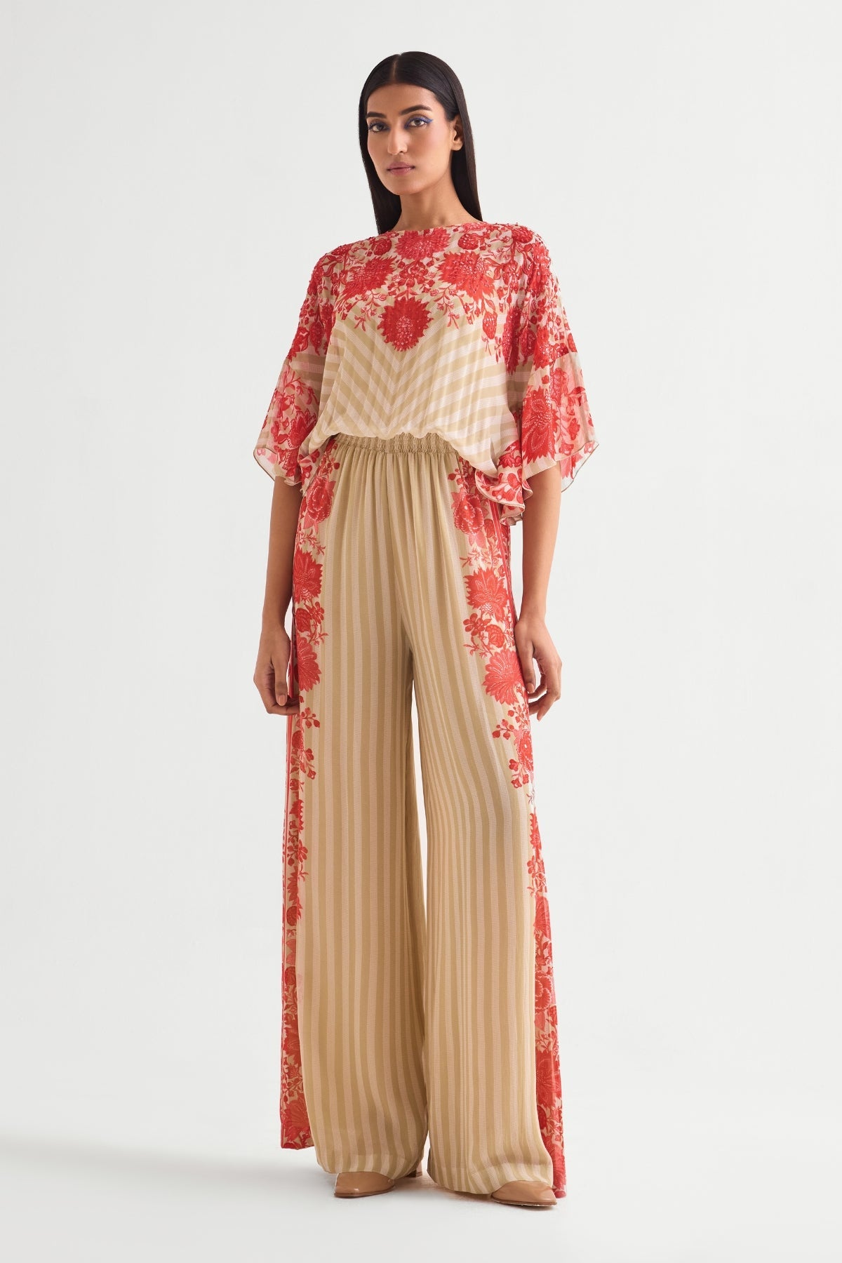 Floret Side Frill Jumpsuit Namrata Joshipura Online