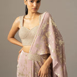 Diamond Dust Blouse With Draped Saree Namrata Joshipura Online