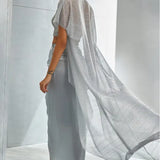 Metallic Cord Drape Skirt Set Namrata Joshipura