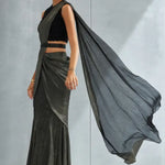 Metallic Scallop Drape Saree Namrata Joshipura