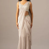 Iris Crusted Blouse With Mermaid Drape Saree Namrata Joshipura Online