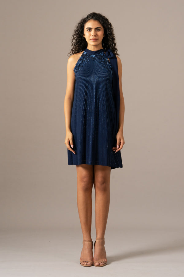 Baroque Halter Neck Dress