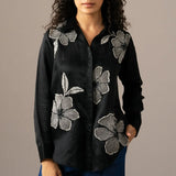 Poppy Flower Emb Shirt Namrata Joshipura Online