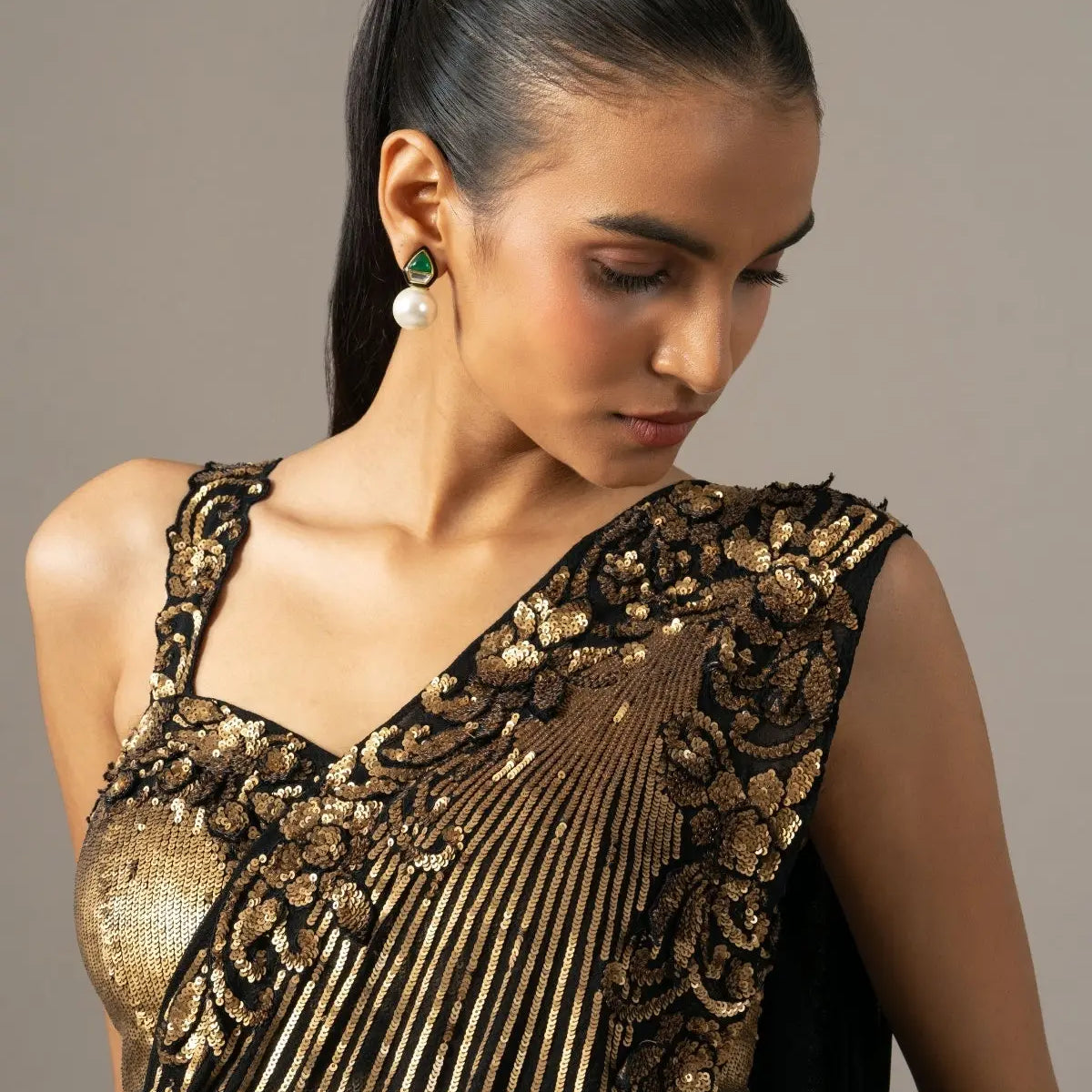 Baroque Saree With Embroidered Blouse Namrata Joshipura Online