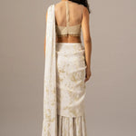 Chevron Dust Blouse With Mermaid Drape Saree Namrata Joshipura Online