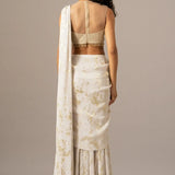 Chevron Dust Blouse With Mermaid Drape Saree Namrata Joshipura Online