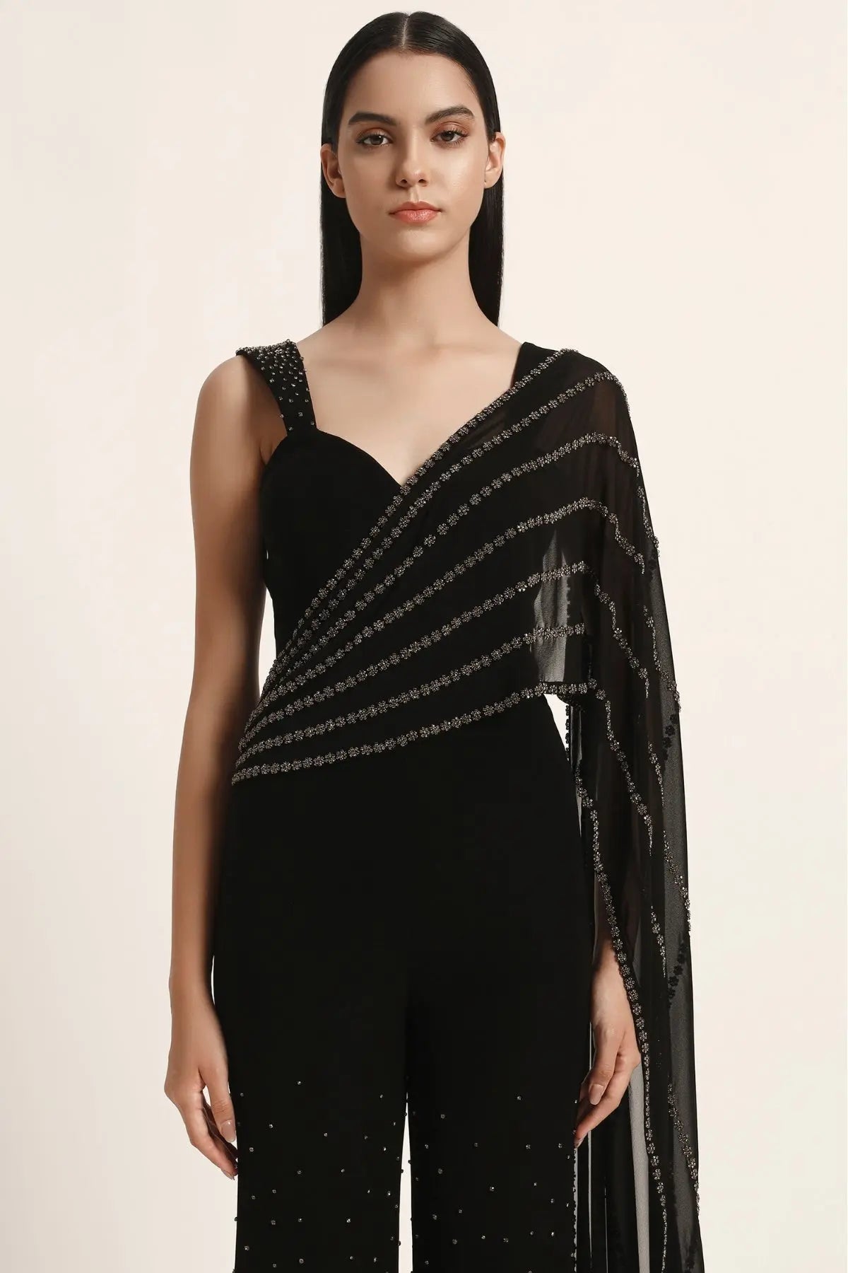 Silver Dust Jumpsuit With Palla Namrata Joshipura Online