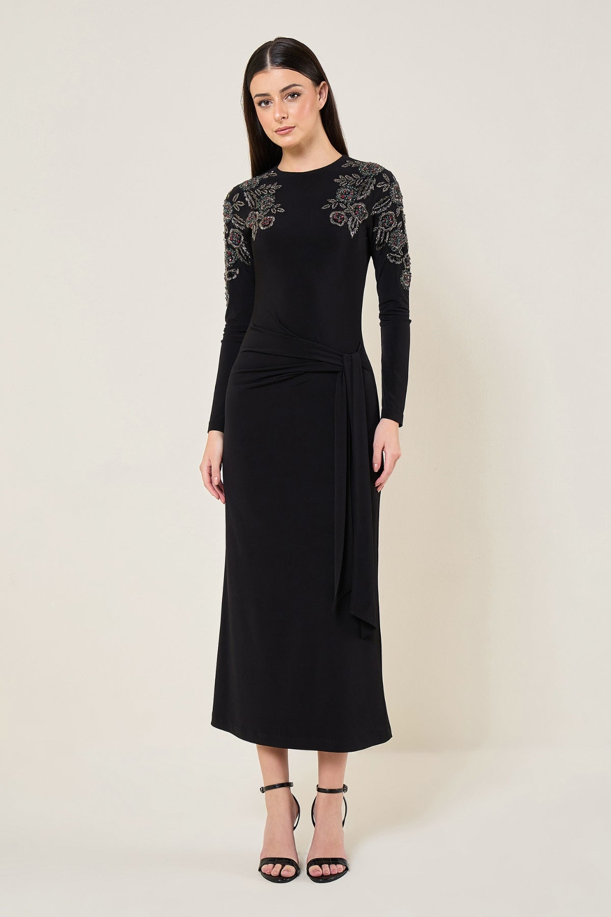 MARIELLE WAIST TIE DRAPED DRESS Namrata Joshipura Online