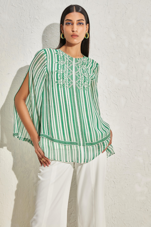 Aster Stripes Double Layer Top