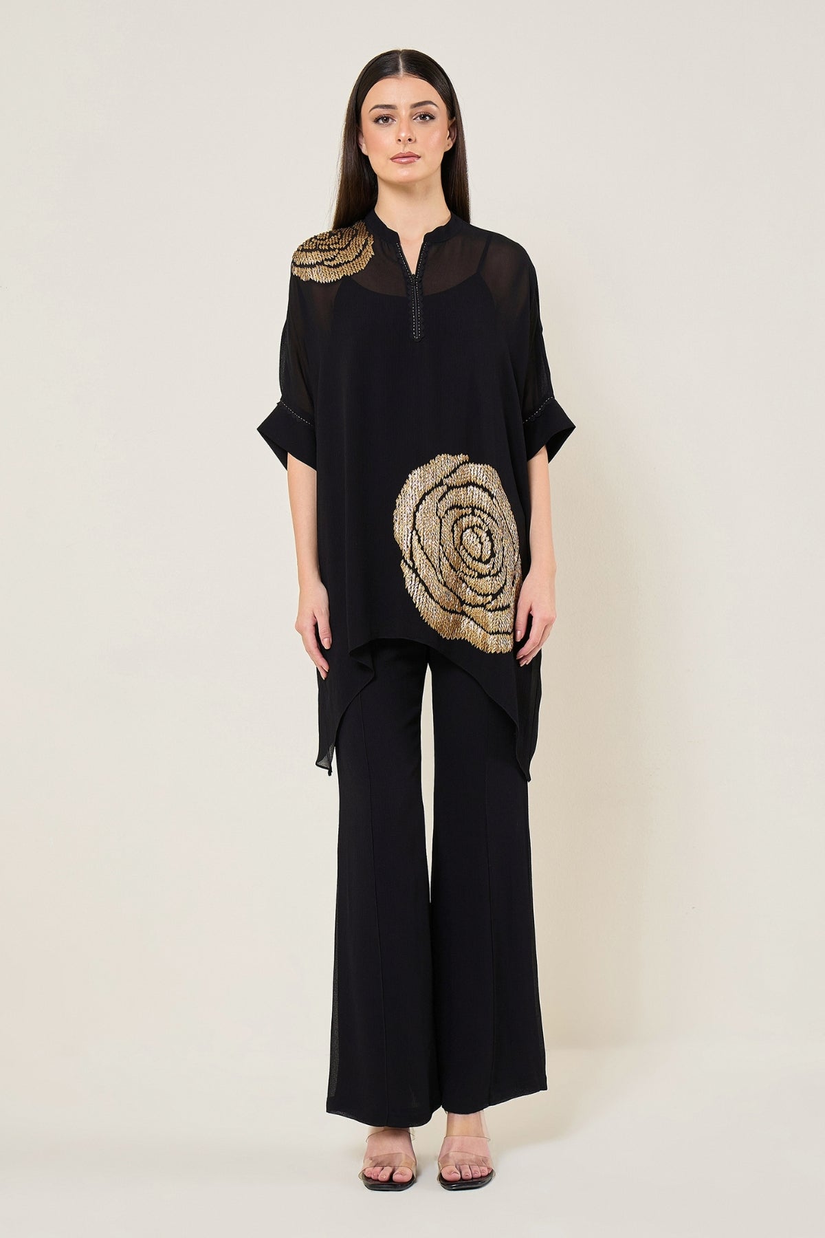 ROSETTE BARK ZIPPER TUNIC Namrata Joshipura Online
