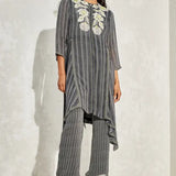 Aster Stripes Straight Set Namrata Joshipura