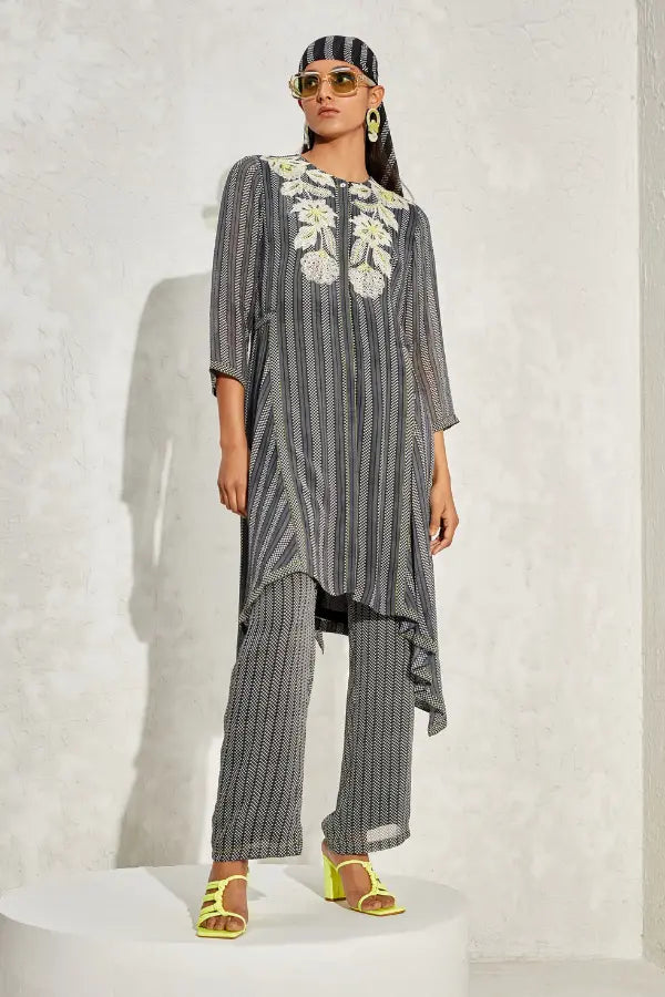 Aster Stripes Straight Set Namrata Joshipura