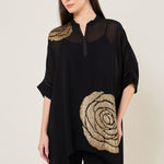 ROSETTE BARK ZIPPER TUNIC Namrata Joshipura Online