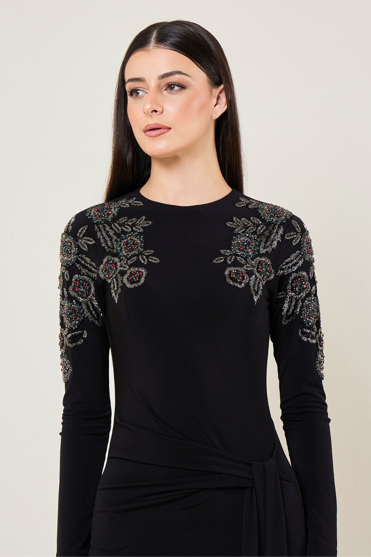 MARIELLE WAIST TIE DRAPED DRESS Namrata Joshipura Online