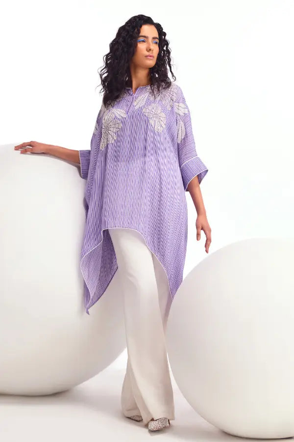 Zebrina Stripes Zipper Tunic Namrata Joshipura
