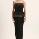 Silver Dust Peplum Top With Skirt And Cape Namrata Joshipura Online