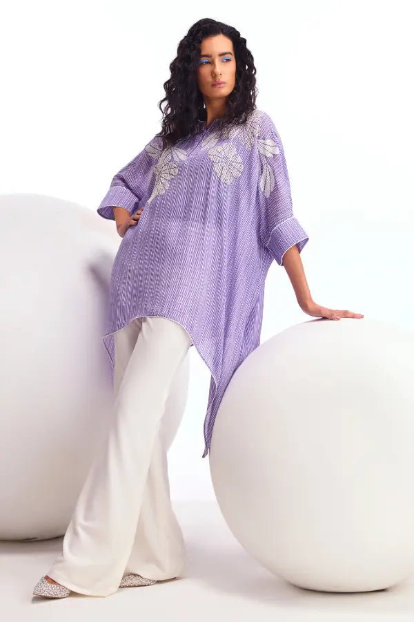 Zebrina Stripes Zipper Tunic Namrata Joshipura