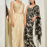 Metallic Foil Pleated Saree Namrata Joshipura