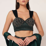 MARIELLE CORSET BLOUSE WITH DRAPE SAREE Namrata Joshipura Online