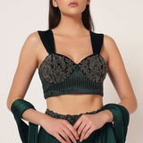 MARIELLE CORSET BLOUSE WITH DRAPE SAREE Namrata Joshipura Online