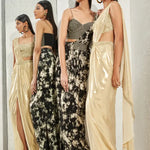 Metallic Foil Pleated Saree Namrata Joshipura