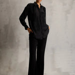 Era Fringe Classic Shirt Charcoal Namrata Joshipura