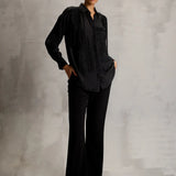 Era Fringe Classic Shirt Charcoal Namrata Joshipura