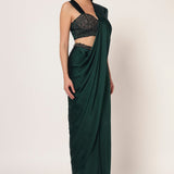 MARIELLE CORSET BLOUSE WITH DRAPE SAREE Namrata Joshipura Online