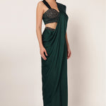 MARIELLE CORSET BLOUSE WITH DRAPE SAREE Namrata Joshipura Online