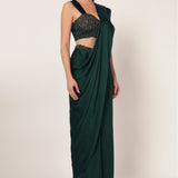 MARIELLE CORSET BLOUSE WITH DRAPE SAREE Namrata Joshipura Online