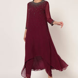 SILVER DUST HI-LOW CO-ORD SET Namrata Joshipura Online