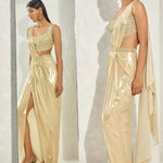 Metallic Foil Pleated Saree Namrata Joshipura