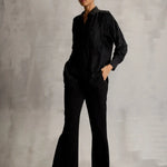 Era Fringe Classic Shirt Charcoal Namrata Joshipura