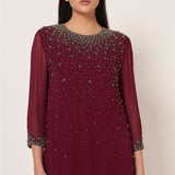 SILVER DUST HI-LOW CO-ORD SET Namrata Joshipura Online