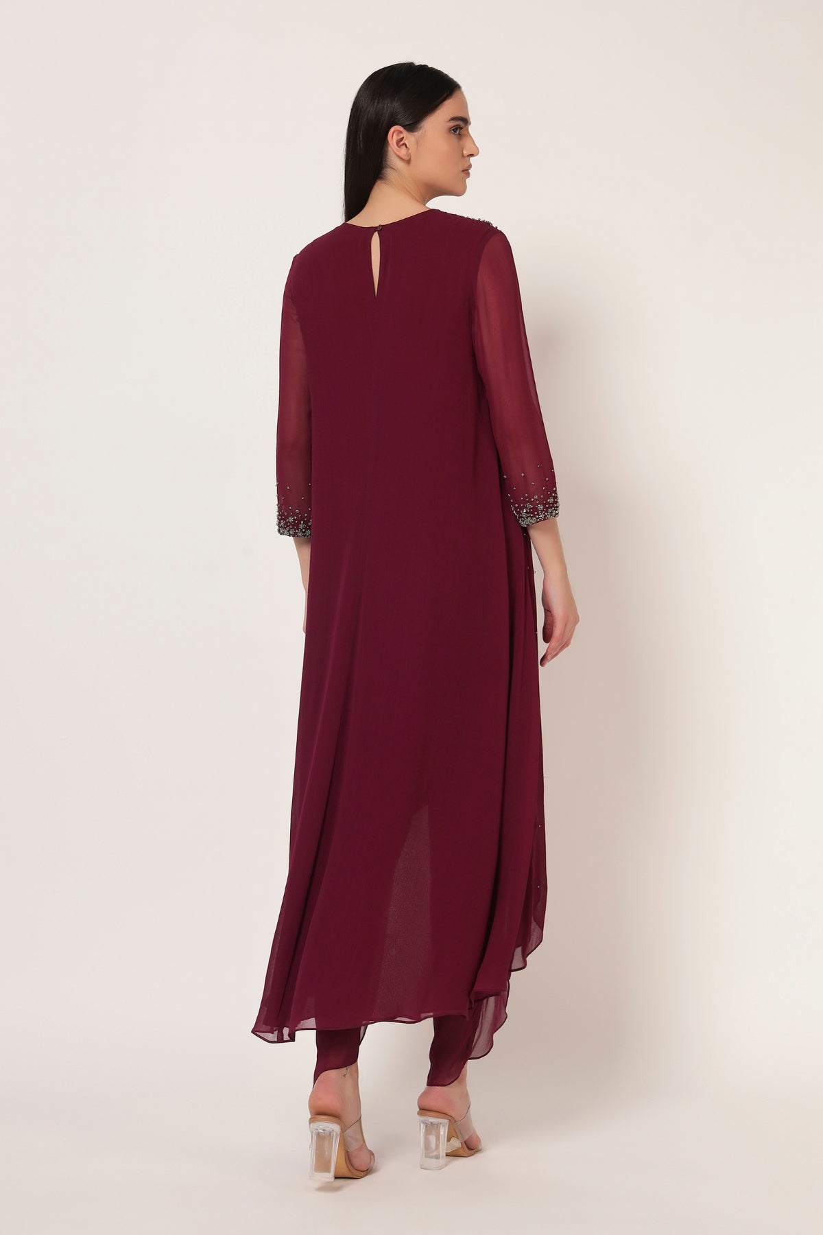 SILVER DUST HI-LOW CO-ORD SET Namrata Joshipura Online