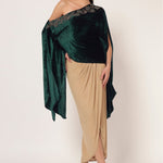 MARIELLE ONE OFF SHOULDER KAFTAN WITH DRAPE SKIRT Namrata Joshipura Online