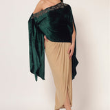 MARIELLE ONE OFF SHOULDER KAFTAN WITH DRAPE SKIRT Namrata Joshipura Online