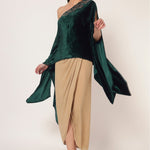 MARIELLE ONE OFF SHOULDER KAFTAN WITH DRAPE SKIRT Namrata Joshipura Online