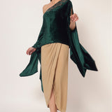 MARIELLE ONE OFF SHOULDER KAFTAN WITH DRAPE SKIRT Namrata Joshipura Online