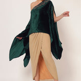 MARIELLE ONE OFF SHOULDER KAFTAN WITH DRAPE SKIRT Namrata Joshipura Online