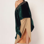 MARIELLE ONE OFF SHOULDER KAFTAN WITH DRAPE SKIRT Namrata Joshipura Online