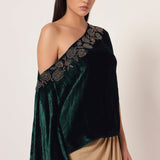 MARIELLE ONE OFF SHOULDER KAFTAN WITH DRAPE SKIRT Namrata Joshipura Online