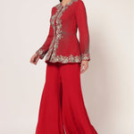 TIMELESS BLOOM PEPLUM SHARARA SET Namrata Joshipura Online